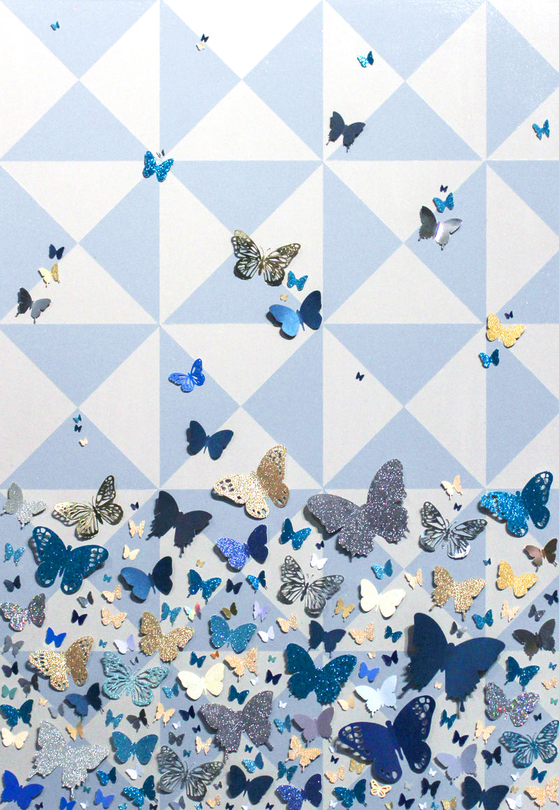 Golden Blue Butterfly Prism