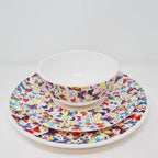 Multicolor Butterflies Melamine Hostess Set, 20-Piece (Service for 4)