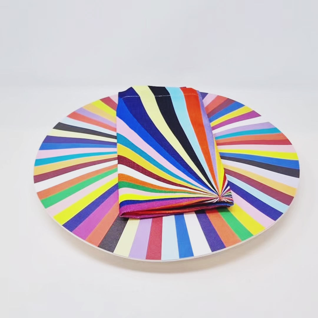 Multicolor Starburst Melamine Hostess Set, 20-Piece (Service for 4)