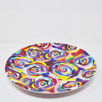 Multicolor Roses Melamine Dinner Plates, Set of 4