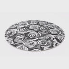 Grayscale Roses Vinyl Placemats, Set of 4