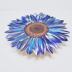 Blue Sunflower Vinyl Placemats, Set of 4