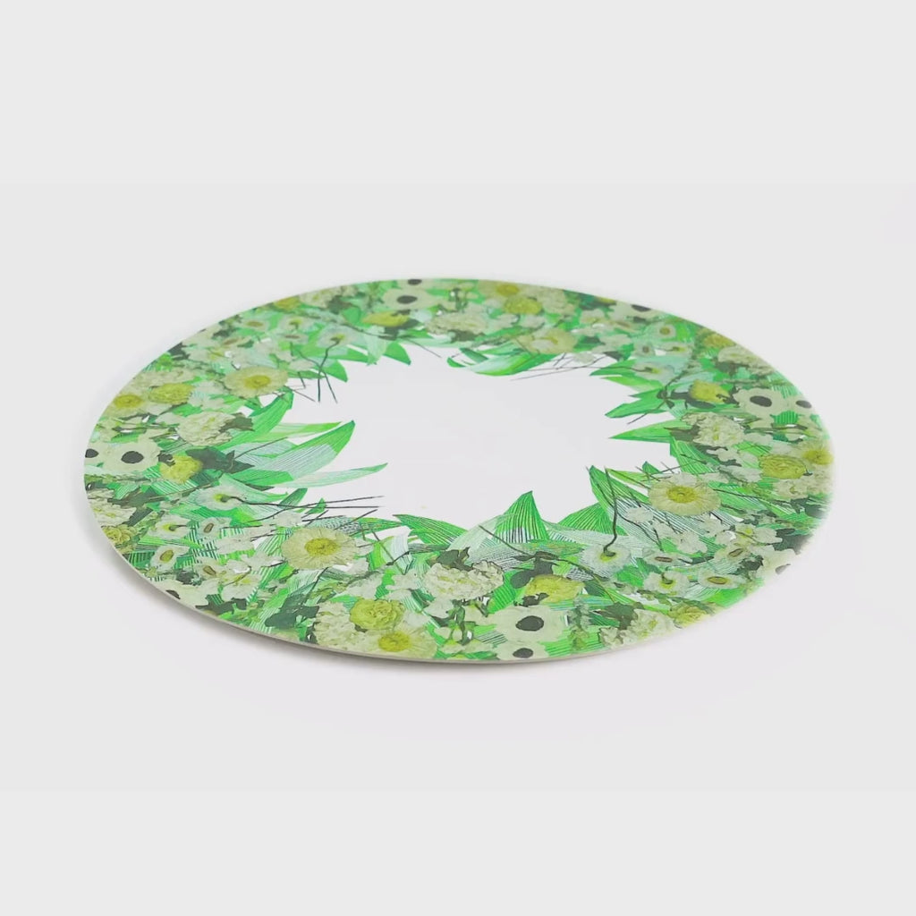 Pura Vida x Cream Floral Garden Vinyl Placemats, Set of 4