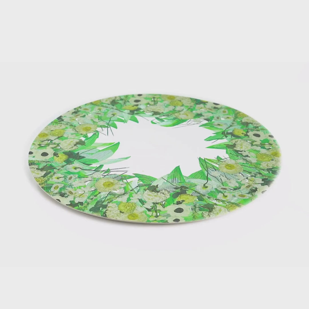 Pura Vida x Cream Floral Garden Vinyl Placemats, Set of 4
