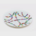 Chain Link Melamine Salad Plates, Set of 4