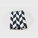 Black & White Chevron Faux Linen Napkins, Set of 4