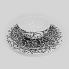Black & White Squiggly Melamine Hostess Set, 20-Piece (Service for 4)