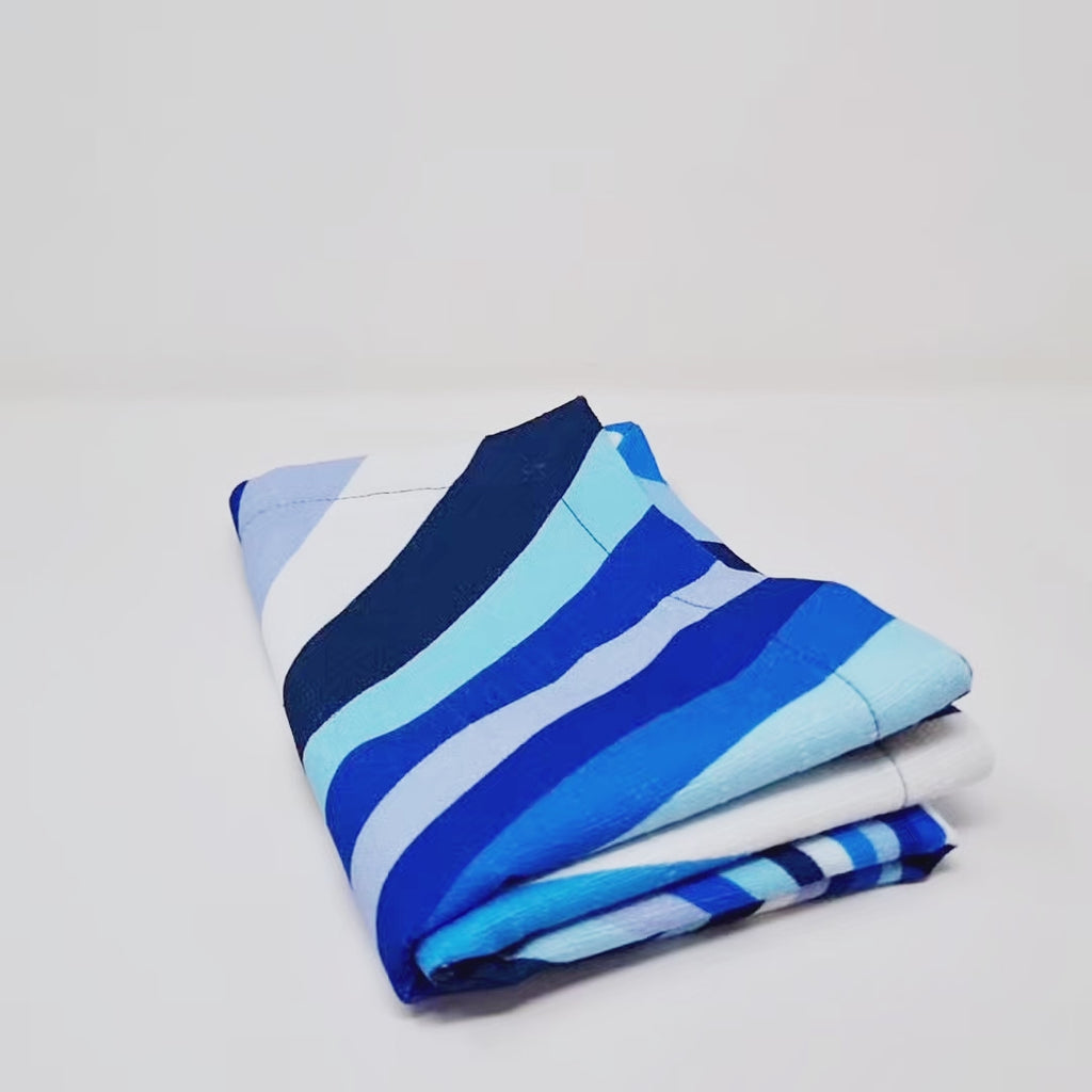 Blue Link Starburst Faux Linen Napkins, Set of 4