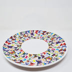 Multicolor Butterflies Melamine Dinner Plates, Set of 4