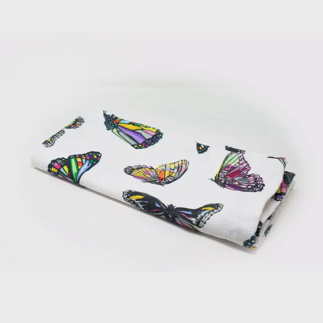 Butterflies Faux Linen Napkins, Set of 4