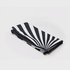 Black & White Starburst Faux Linen Napkins, Set of 4