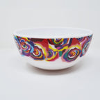 Multicolor Roses Melamine Bowls, Set of 4