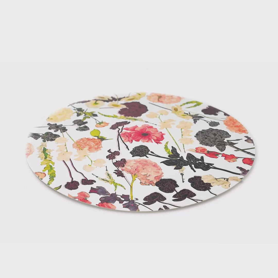 Auburn Bouquet Vinyl Placemats, Set of 4