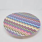 Multicolor Zigzag Vinyl Placemats, Set of 4