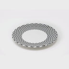 Black & White Chevron Melamine Salad Plates, Set of 4