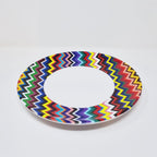 Multicolor Zigzag Melamine Salad Plates, Set of 4