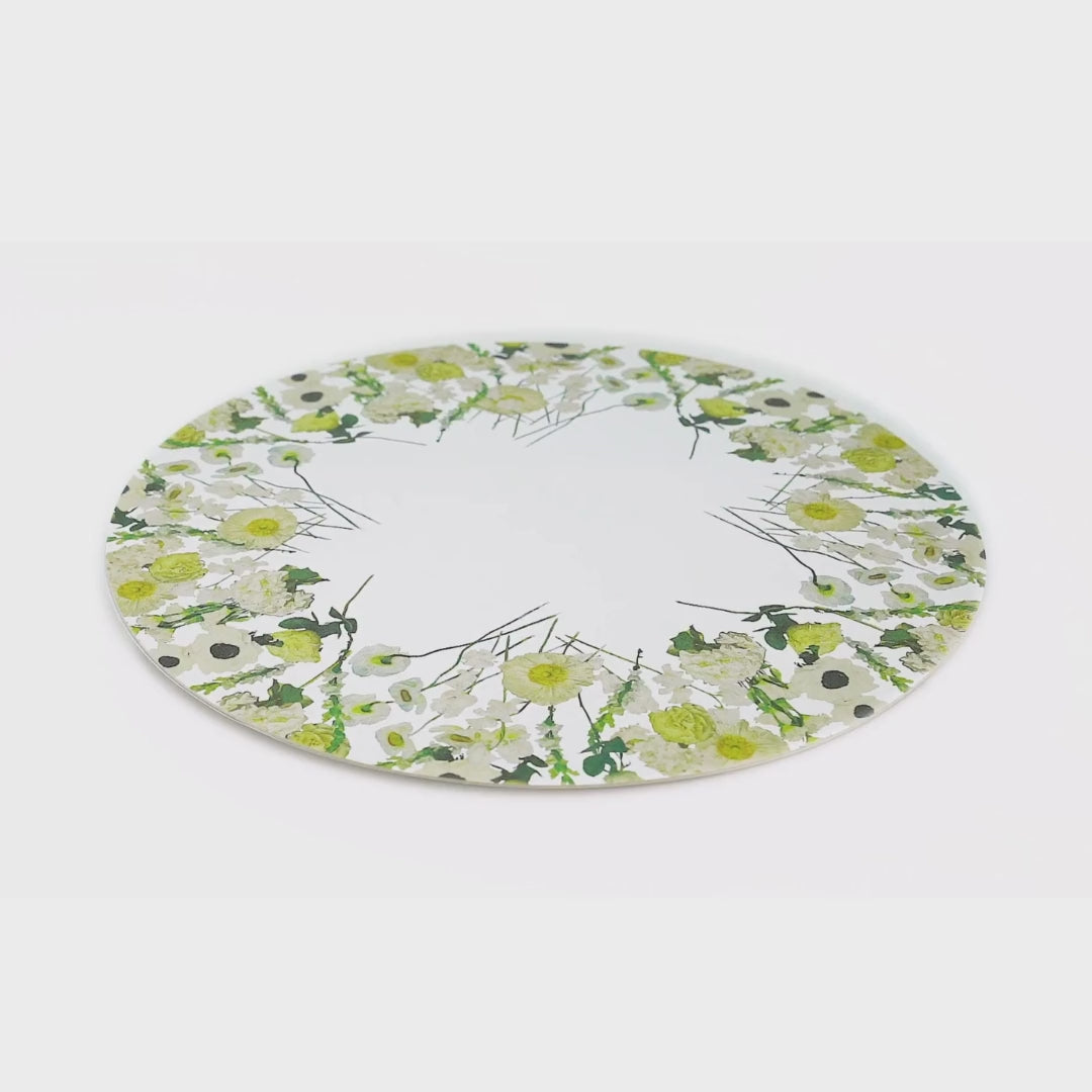 Cream Floral Garden Melamine Hostess Set, 20-Piece (Service for 4)
