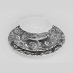 Grayscale Roses Melamine Starter Set, 12-Piece (Service for 4)
