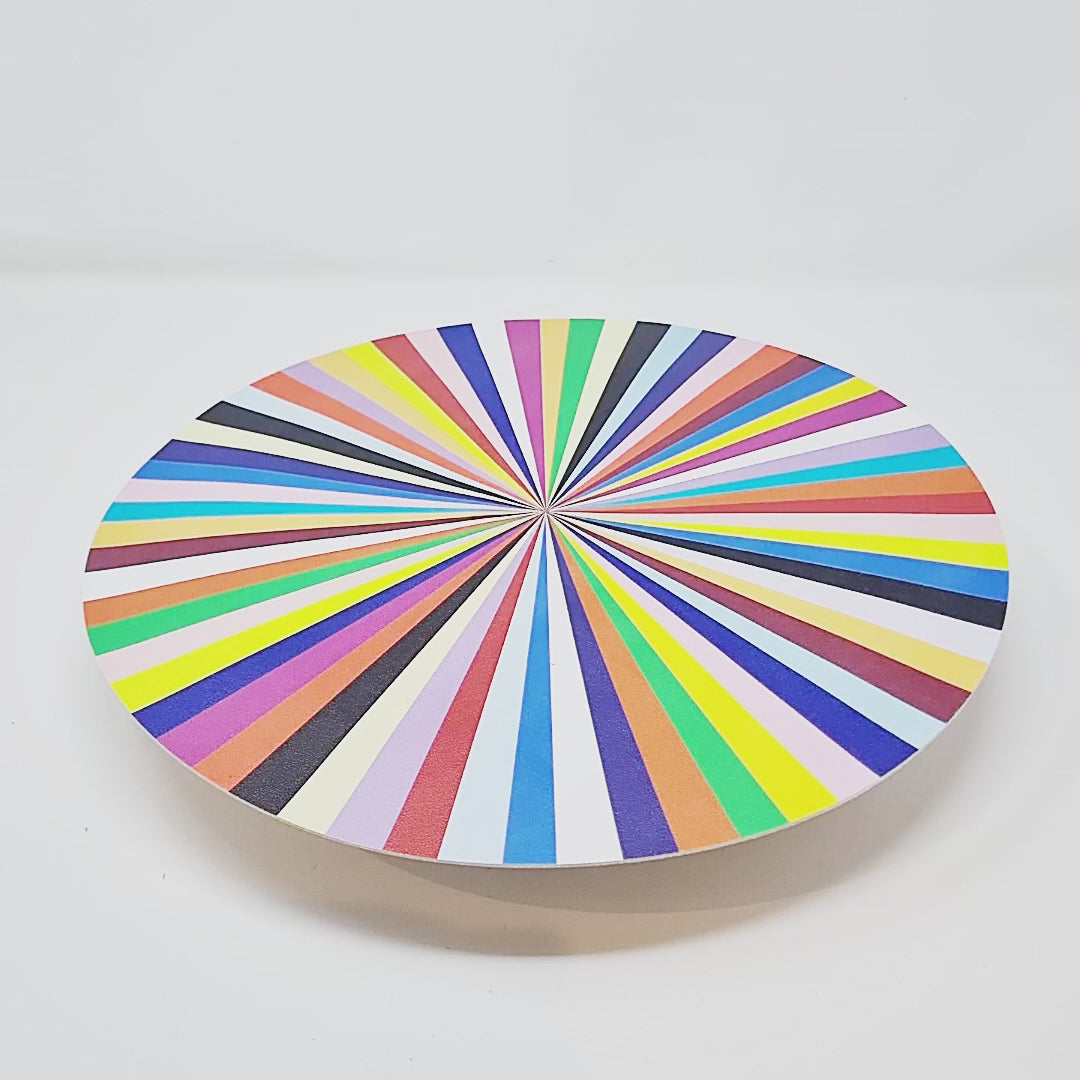 Multicolor Starburst Vinyl Placemats, Set of 4