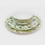 Cream Floral Garden Melamine Hostess Set, 20-Piece (Service for 4)