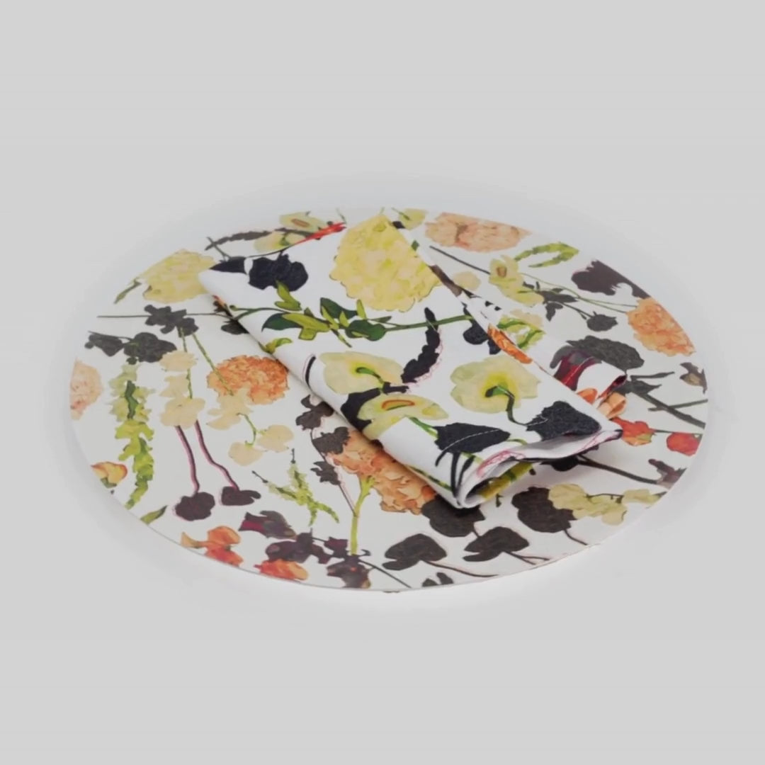 Auburn Bouquet Melamine Hostess Set, 20-Piece (Service for 4)