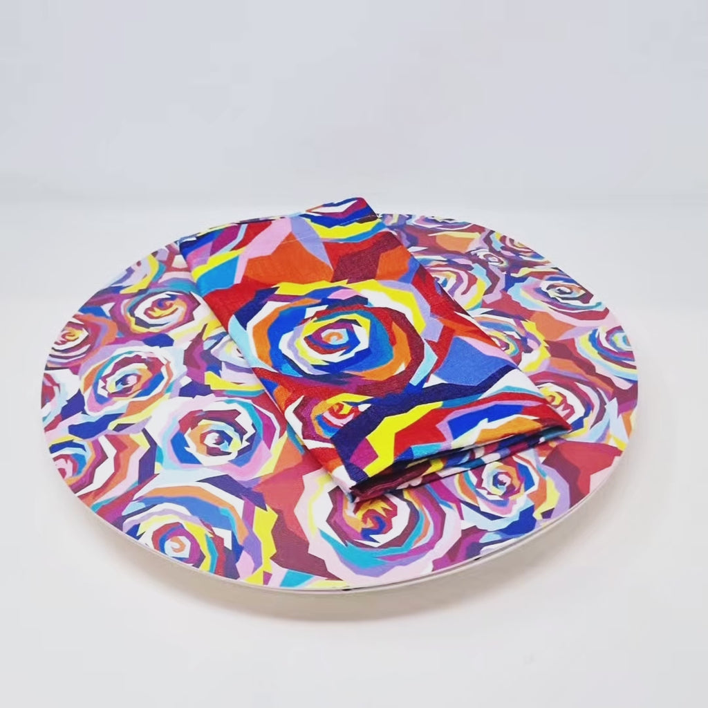 Multicolor Roses Melamine Hostess Set, 20-Piece (Service for 4)