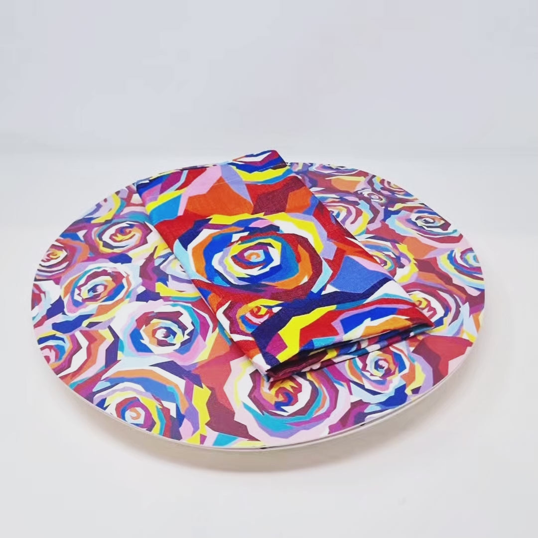 Multicolor Roses Melamine Hostess Set, 20-Piece (Service for 4)
