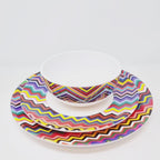 Multicolor Zigzag Melamine Hostess Set, 20-Piece (Service for 4)