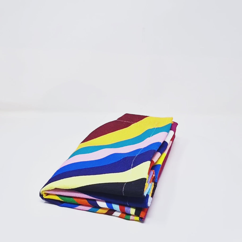 Multicolor Starburst Faux Linen Napkins, Set of 4