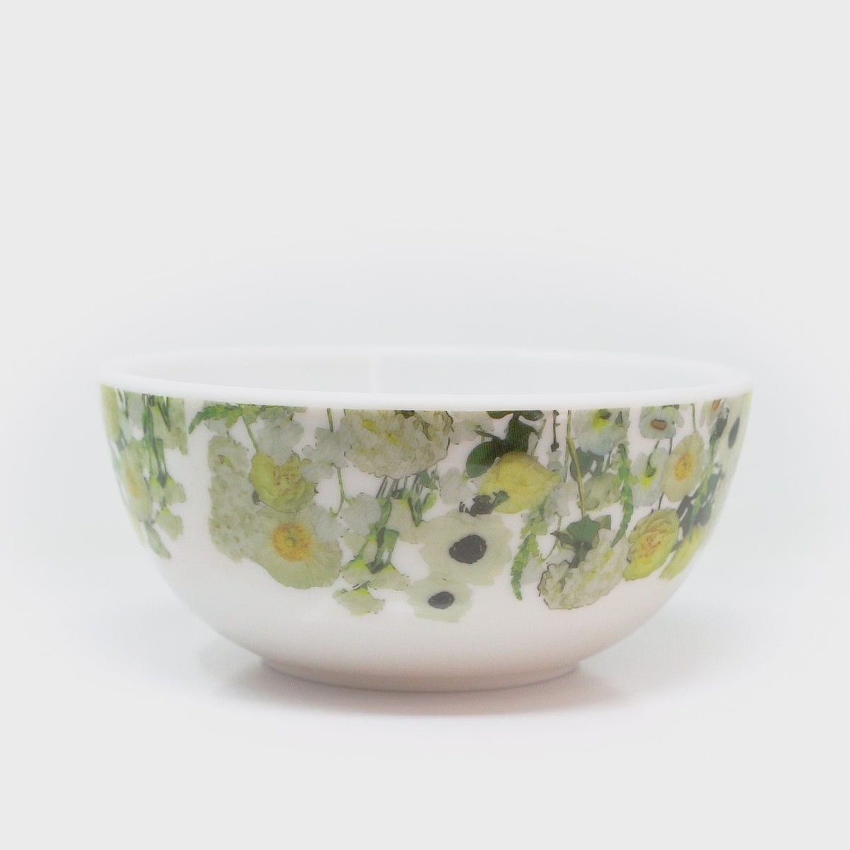 Cream Floral Garden Melamine Bowls, Set of 4