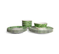 Pura Vida Starter Set, 12 piece melamine dinnerware setting with four dinner plates, four salad plates and four bowls