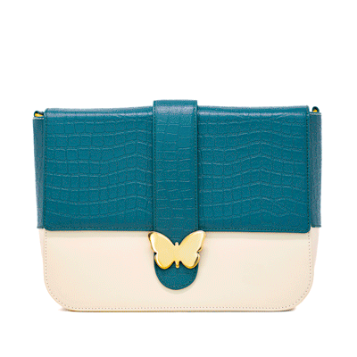 Leather Bag Limited Edition Plum, Copper, Cream