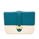 Leather Bag Multicolor Cream & Navy
