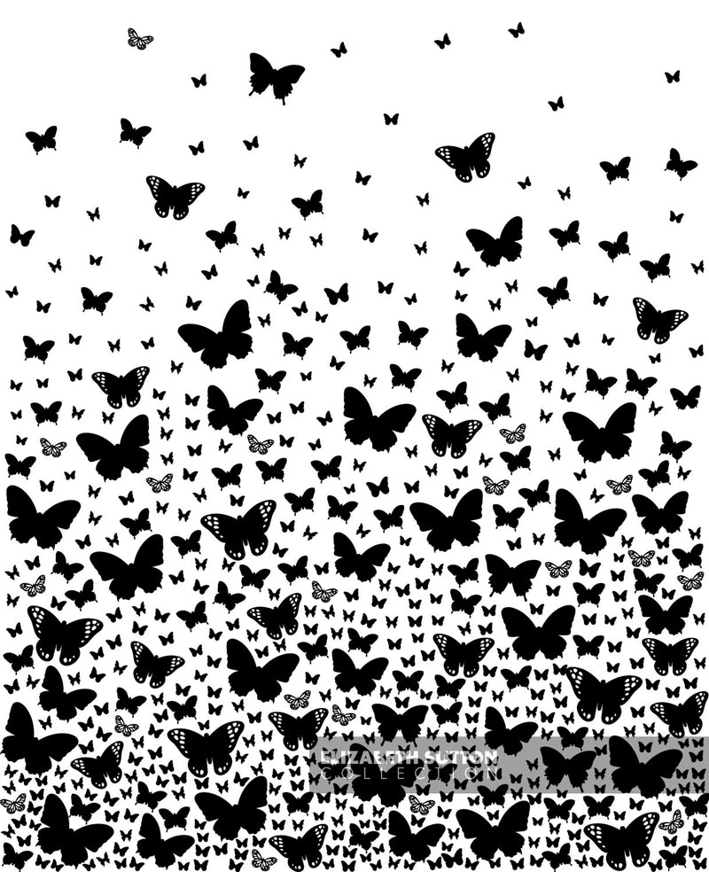 Black on White Butterfly
