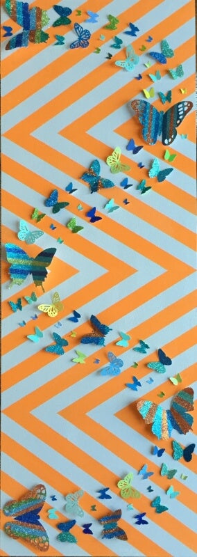 Butterfly Multi (orange gray zig zag)