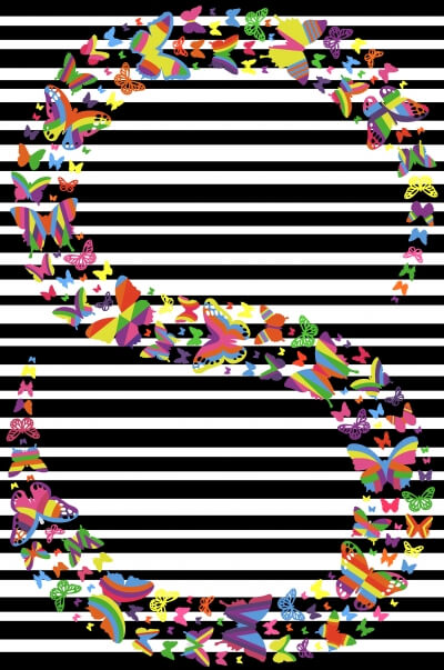 Butterfly Swirl (B&amp;W)