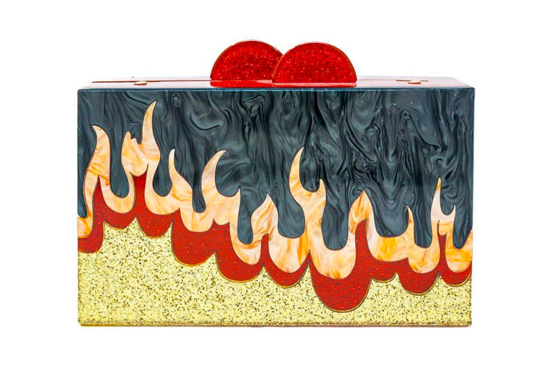 Clutch Purse Heart on Fire