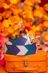 Bag Strap Chevron Plum Forest Cream