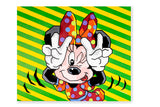 Minnie Mouse Peace (Green & Yellow Stripes)