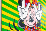 Minnie Mouse Peace (Green & Yellow Stripes)