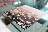 Table Placemats Rising Butterflies - Grey Scale