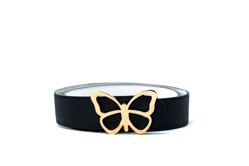 Leather Belt Black & White