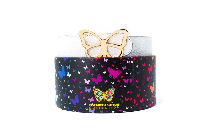Leather Belt Black & White