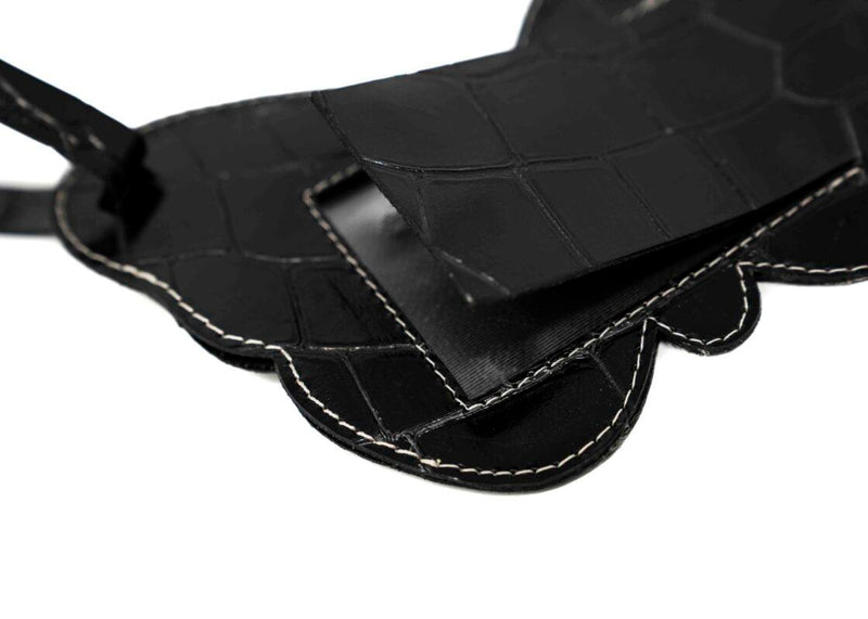 Luggage Tag Black Butterfly
