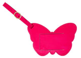 Luggage Tag Magenta Butterfly