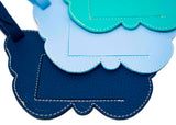 Luggage Tag Teal Butterfly