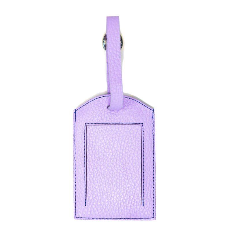 Luggage Tag Purple, Blue And White