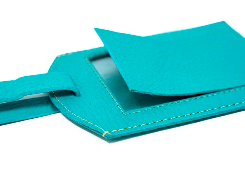 Luggage Tag Teal, White And Red