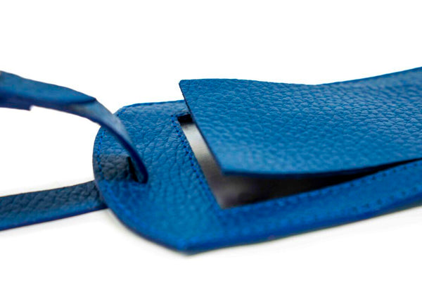 Luggage Tag Navy, Red, and Light Blue Classic