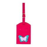 Luggage Tag Pink, Teal, And White